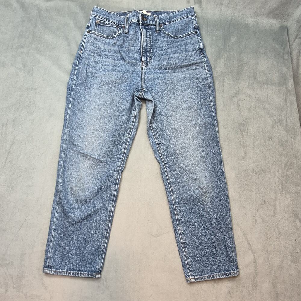 Madewell High Rise Classic Straight Jeans Womens 30x25 Blue Medium Wash Denim